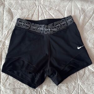 Nike Black Athletic Shorts with Elastic Waistband